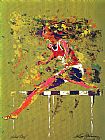 Leroy Neiman Olympic Hurdler painting